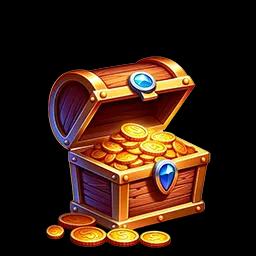 Treasure Chest full of gold coins